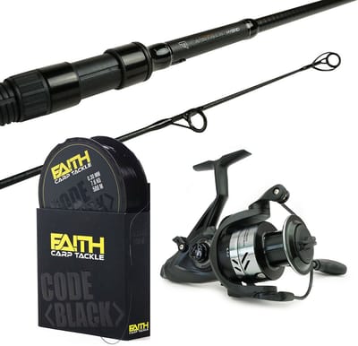Faith Karper Hengelset -X-Stalk Hybrid 9Ft - Nobilis LL 3500 Freerunner Vismolen - Nylon Vislijn