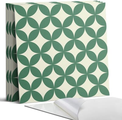 Coloray Wandpanelen Zelfklevend - Bladmotief in een raster Zelfklevende Wandpanelen - 50 cm x 50 cm - Groente Wandpaneel PVC - 5 stuks - Mozaïeken Wandpanelen Zelfklevend - Wandbord Keuken - Wandpaneel Badkamer