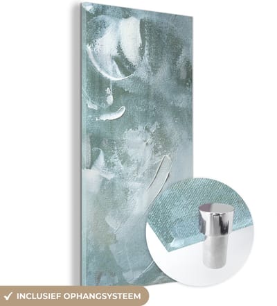 MuchoWow® Glasschilderij 60x120 cm - Schilderij acrylglas - Acrylverf - Abstract - Design - Foto op glas - Schilderijen