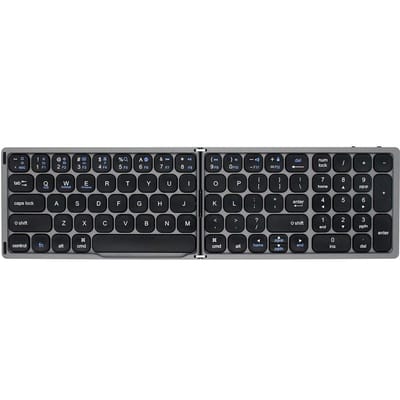 Clavier sans fil BT pliable, Portable, de poche, compatible avec Android, Windows et IOS gris