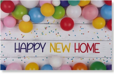 Happy New Home - Nieuwe Woning Wenskaart - 12x17cm - Gevouwen Verhuisd kaart inclusief envelop - Nieuw Huis