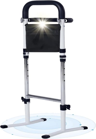 Hulp Handgreep - Ondersteuning Handvat - Veilig Opstaan - Antislip Voeten - 75-91 cm - Wit