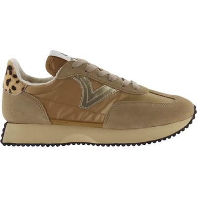 Metallische nylon sneakers met gespleten leer voor dames Victoria Cosmos