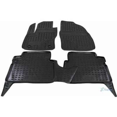Tapis De Sol En Caoutchouc 3D - J&amp;J AUTOMOTIVE - Ford Focus C-Max 2003-2010 - Noir - Sur Mesure - Antidérapant zwart