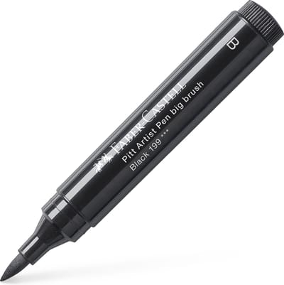 Faber-Castell brushpen - tekenstift - Pitt Artist Pen - Big Brush - 199 zwart - FC-167699