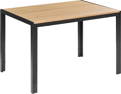 MANN - Eettafel - Lichtbruin/Zwart - 120 x 80 cm - Hout