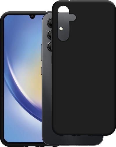 Cazy hoesje geschikt voor Samsung Galaxy A34 Hoesje Siliconen - Flexibele Case - Zwart