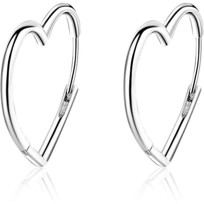 Verzilverde Nieuwe Trendy Elegante Hart Stud Oorbellen Voor Vrouwen Koreaanse Stijl Charmante Eenvoudige Oorringen Sieraden zilver