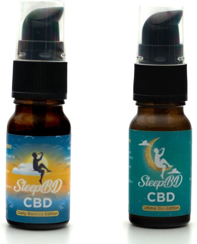 CBD olie Dag en Nacht Duo Pakket -  10X Effectiever - CBD - Dagelijkse Balans - 4% CBD - Ultima Bio - 2% CBD met melatonine