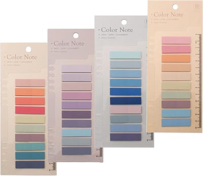 4 stuks Plakbare indexlabels - Beschrijfbaar ontwerp - Plaknotities voor pagina's - Labels voor documentcategorieën - 22*8,5*0,2 cm - Geschikt voor het markeren van pagina's en het categoriseren van documenten voor kantoor- en studiegebruik - Roze