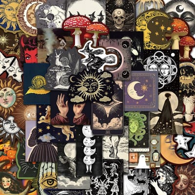 50 PCS Occulte Céleste Sinistre Créatif Graffiti Autocollants Scrapbook Coques de Téléphone Guitare Skateboards Muraux Décoratifs Autocollants