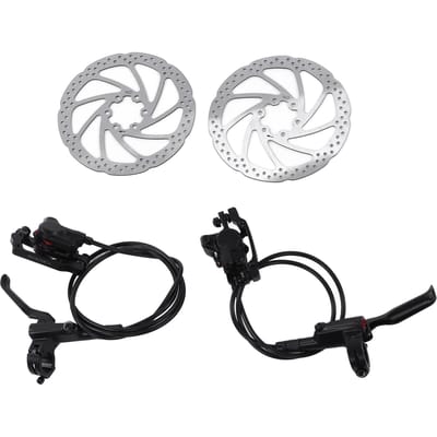 MEROCA Kit de Frein à Disque pour Vélo Frein à Disque Hydraulique pour Vélo VTT Avant Arrière Cyclisme Frein à Disque à Huile gray