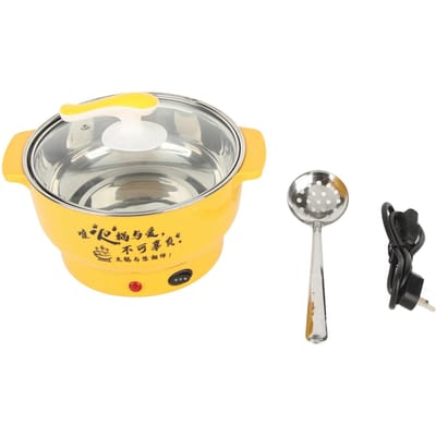 Elektrische Kookpot 1.8L 400 tot 800W RVS Binnenwand 2 Modussen Oververhittingsbeveiliging yellow
