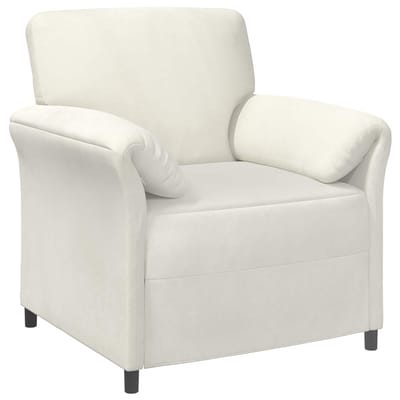 vidaXL - 1-Zits - Bank - Crèmekleurig - 88 - x - 83 - x - 95 - cm - Fluweel