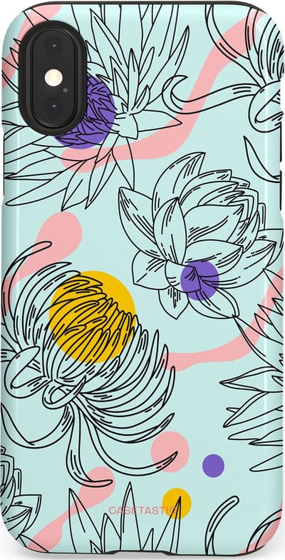Casetastic Hoesje Geschikt voor Apple iPhone X/Xs - Stijlvolle Beschermende Duo-layer Case - Wildschets