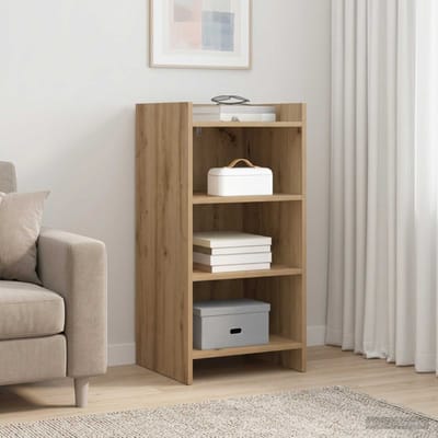 vidaXL - Dressoir - Artisanaal - eiken - 40 - x - 36 - x - 80 - cm - Bewerkt - hout