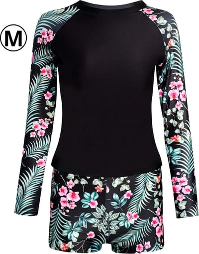 Livano Rash Guard - Surf Shirt - Zwemkleding - UV Beschermende Kleding - Voor Zwemmen - Surfen - Duiken - Zwart - Maat M