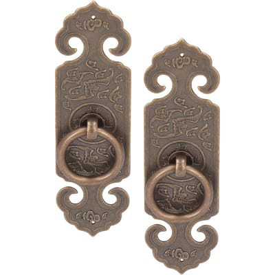 Poignée Antique Design Rétro Exquis Belle Poignée en Laiton Résistante à la Corrosion pour Tiroir Armoire