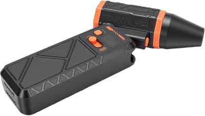 Elektrische Luchtstofzuiger - Stofblazer Miniblazer - Elektronica Reinigen - 130.000 RPM Ventilator - 19 x 13 x 5 cm - Oranje