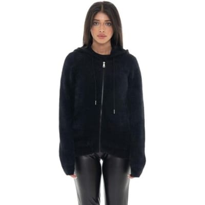Capuchon sweaters Leone 1947 Woman Hoody Full Zip Knitted Glam Winter