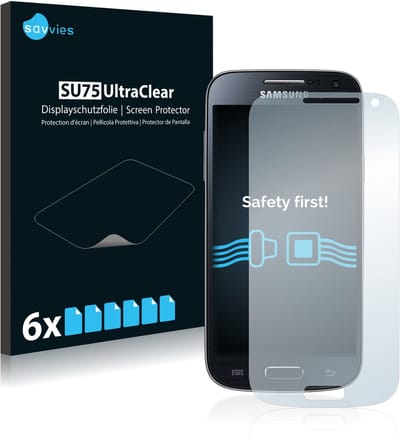 Savvies - Screenprotector voor Samsung Galaxy S4 Mini LTE (4G) I9195 - Folie Beschermfolie transparant 6 Stuks