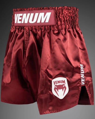 Venum Classic Evo Muay Thai Shorts Burgundy - XS