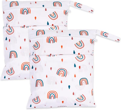 2x Waterdichte Luiertas voor Natte Kleding en Luiers - Groot Formaat