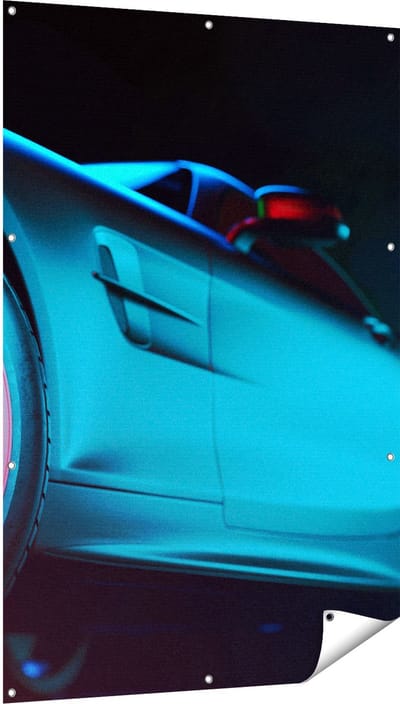 Gards Tuinposter Moderne Sportwagen Auto - 100x150 cm - Tuindoek - Tuindecoratie - Wanddecoratie buiten - Tuinschilderij