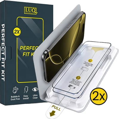 Screenprotector - Geschikt voor Apple iPhone 16 Pro Max - 2 Stuks - Met Installatietray - Perfect Fit Kit - Gehard Glas - Geen Luchtbellen - Beschermglas - Tempered Glass - Screen Protector - Nauwkeurige Plaatsing