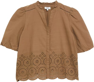 boxy fit blouse met korte mouwen van puur katoen