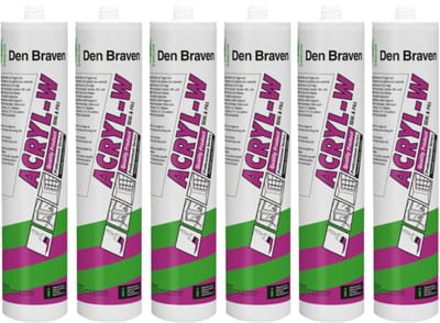 Zwaluw acrylaatkit - bruin - Acryl-W - duurzaam - kit - 6 x 310 ml