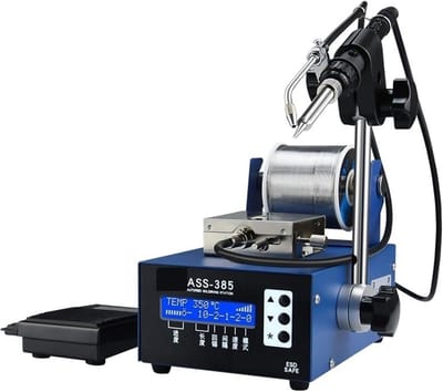 Automatische Soldeermachine - Digitaal Soldeerstation - Elektronisch Lassen - Voetpedaal Tintoevoer - 75W Vermogen - Zwart