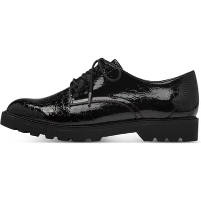 Tamaris dames lak veterschoenen zwart - Maat 40