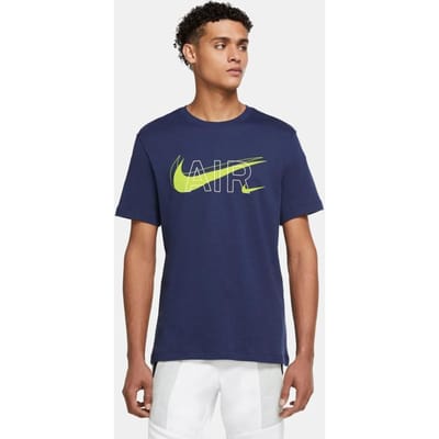 Nike Air Print Heren Sportswear Multi Swoosh T-shirt in marineblauw