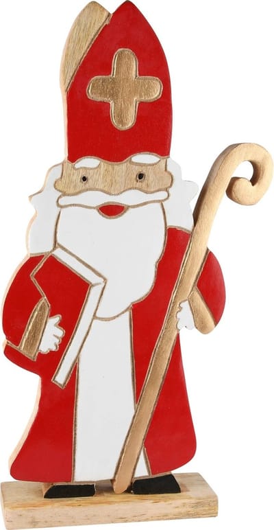 Dekoratief | Sinterklaas op voet, hout, 47x24x6cm | A228075