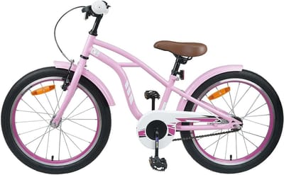 Kinderfiets Inch - Jongensmeisjesfiets - Buiten Spelen - Verstelbaar Zadel Stuur - 18 Inch - Lichtroze