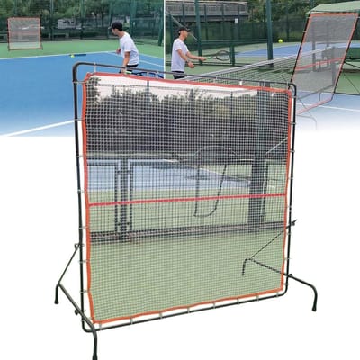 Tennis Rebound Net - Sport Trainer - Tennis Oefenen - Duurzaam Stalen Frame - 6.7 x 6ft - Zwart