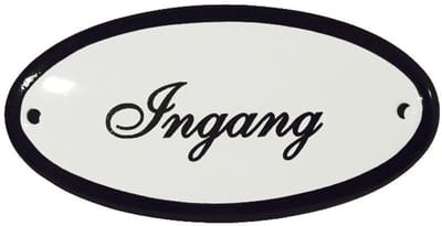 Deurbord Ingang