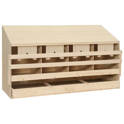 vidaXL - Kippenlegkast - 4 - compartimenten - 106x40x59 - cm - massief - grenenhout