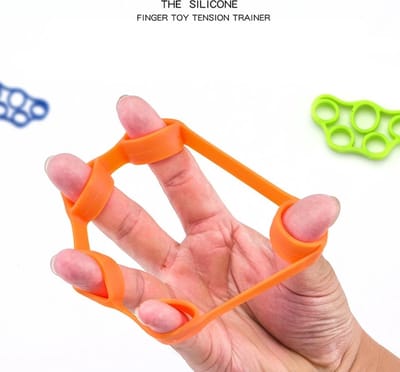 Vingerstretcher siliconen | Vingergripper | Vinger training I Weerstandband Vinger Training I Grip Training I Oranje