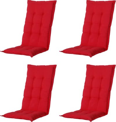 Madison - Tuinkussen - Universeel - Lage Rug - 4 st. - Panama Red - 105x50cm - Rood - Tuinstoelkussens - Standaardstoel