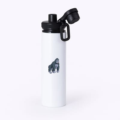 Hacebo® - Gorilla waterfles met draaidop zwart - Aap - Dieren liefhebbers - Dieren - dierendag - water fles - 850ML