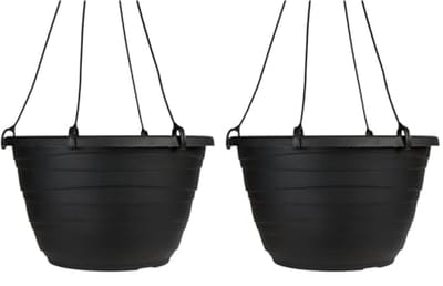 Hangende Plantenbak, Zwart, 33 cm - Perfect voor Binnen en Buiten