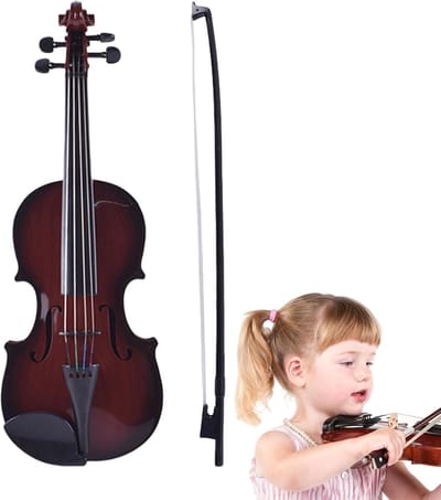 Speelgoed Viool - Muziek Instrument - Kinderen Leren - Verstelbaar Snaarmechanisme - 17 x 48 cm - Model A