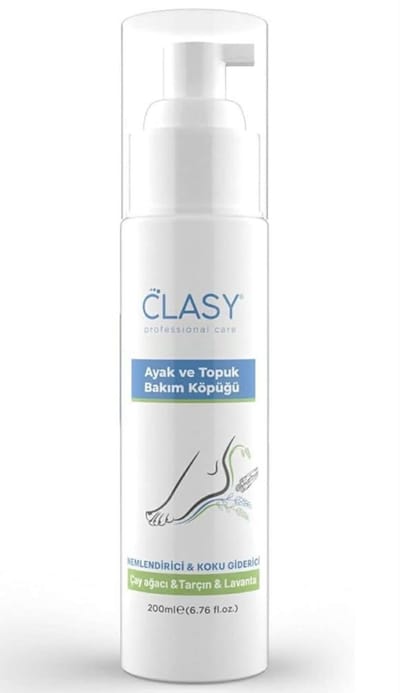 Clasy Care Voet- en Hielverzorgingsschuim – Reinigend & Verfrissend Voetschuim met Tea Tree & Lavendel – Voor Zachte en Frisse Voeten – 200 ml