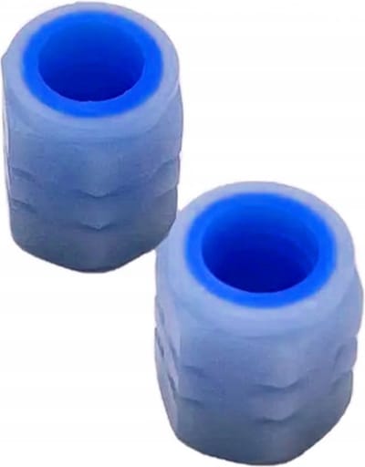 2x Ventieldopjes - Glow in the dark - Blauw