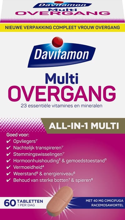 Davitamon Compleet Vrouw Overgang - multivitaminen - Overgang producten -  60 stuks