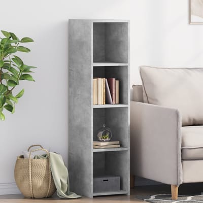 vidaXL - Hoge - kast - 30x41x124 - cm - bewerkt - hout - betongrijs