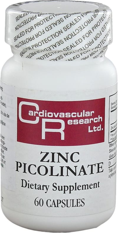 Cardio Vasc Res Zink picolinaat 25mg 60 Capsules