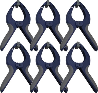 Benson Zeilklemmen - 6x stuks - kunststof - 35 x 90 mm - Dekzeil klemmen - zeilclips/marktklemmen